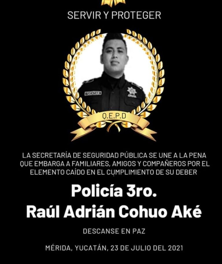 Detienen a los homicidas del joven policía Raúl Adrián Couoh Aké